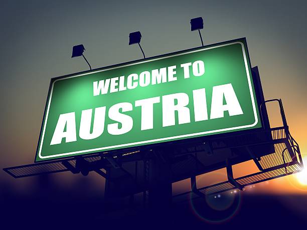 istock Welcome to Austria Billboard at Sunrise. 460272687