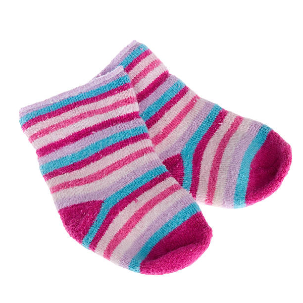 istock Baby socks on isolated white background 460273169