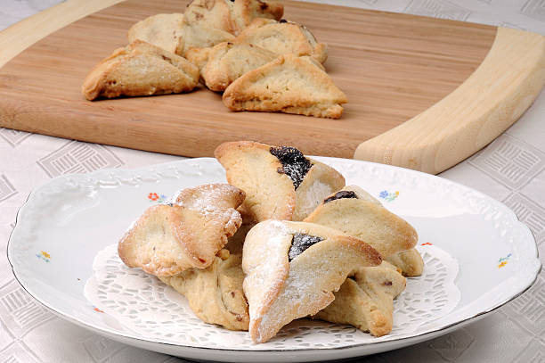 Hamantaschen cookies for Jewish festival of Purim Hamantaschen cookies for Jewish festival of Purim. esther bible stock pictures, royalty-free photos & images