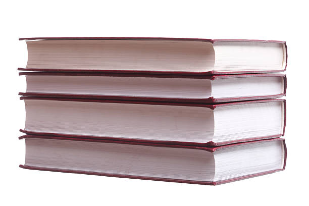 istock Isolated red pile books 460274993