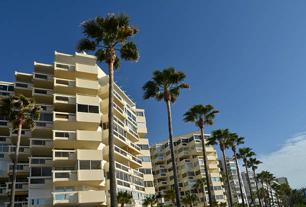 istock Luxury Costa del sol holiday apartments and Palm trees. 460277921