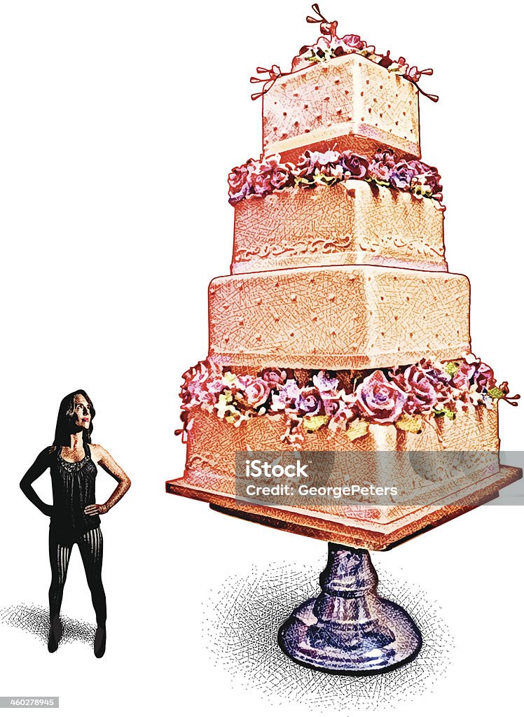 Torta nuziale decisioni - arte vettoriale royalty-free di Matrimonio