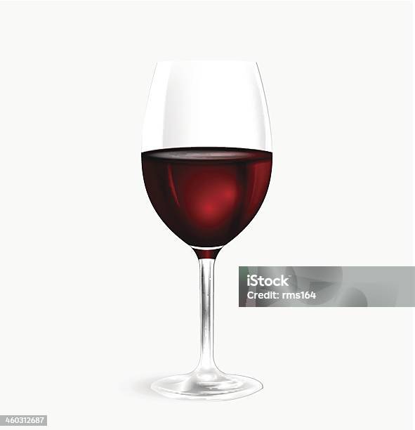 A Glass Of Crystal Red Wine In White Background Stock Illustration - Download Image Now - Alcohol - Drink, Anniversary, Cabernet Sauvignon Grape