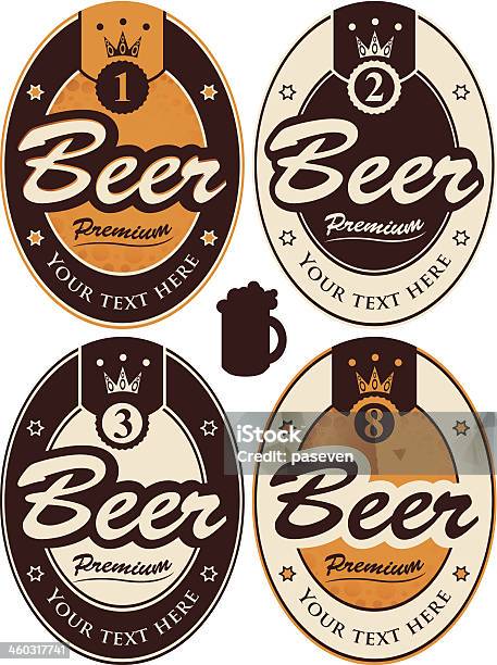Oval Étiquettes Vecteurs libres de droits et plus d'images vectorielles de Alcool - Alcool, Arranger, Bière