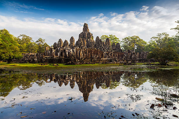 bajon-tempel, angkor thom - marcel siem stock-fotos und bilder