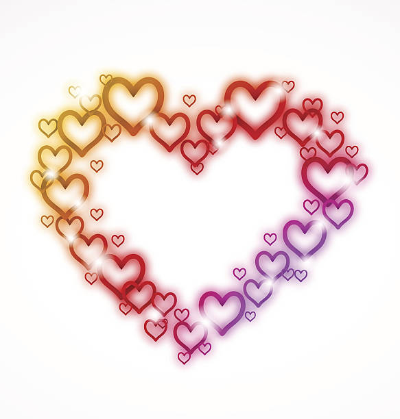 심장 테두리, 비치 애틀린틱 클럽 (인명별. 벡터 - valentines day heart shape backgrounds star shape stock illustrations