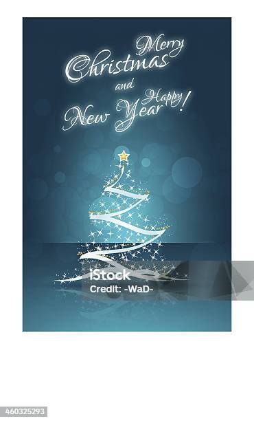 Christmas Card Template Stock Illustration - Download Image Now - Backgrounds, Blue, Christmas