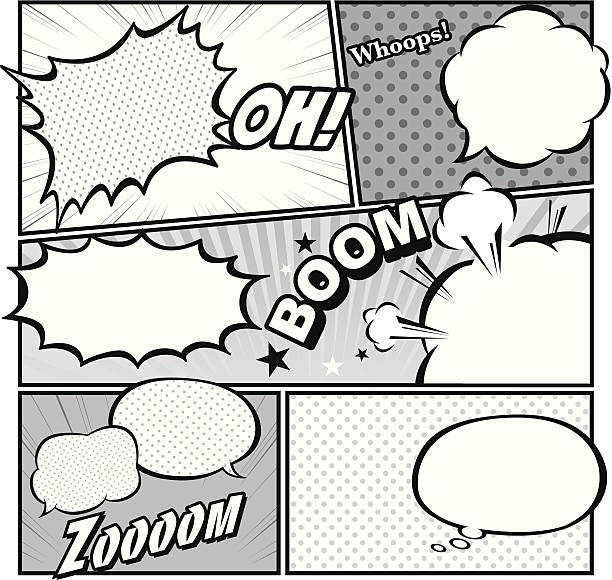comic template Vector comic template Vector thought bubble cartoon stock illustrations