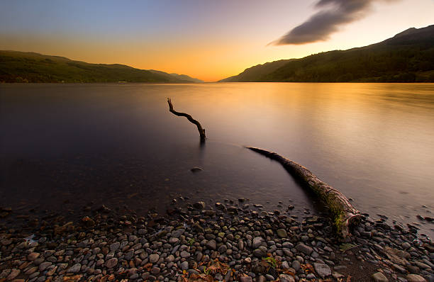 Loch Ness Monster Loch Ness sunrise Highlands Scotland fort augustus stock pictures, royalty-free photos & images