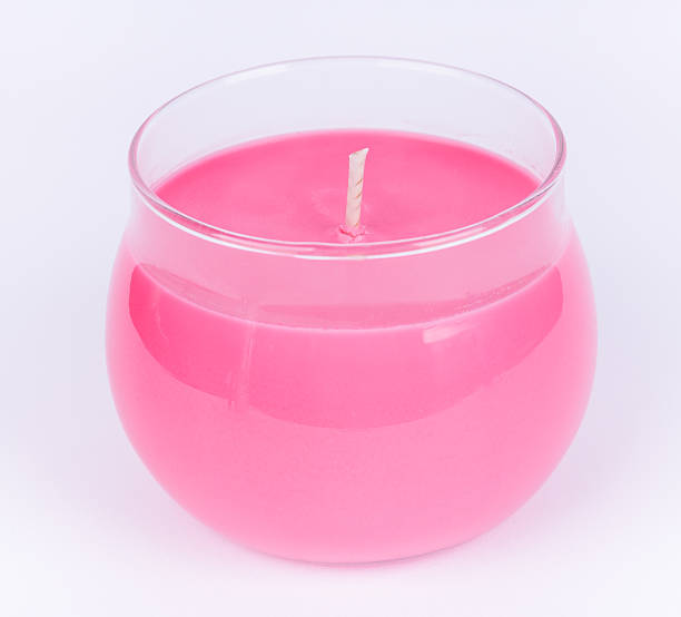 istock Pink Candle Isolated On White Background. 460337025