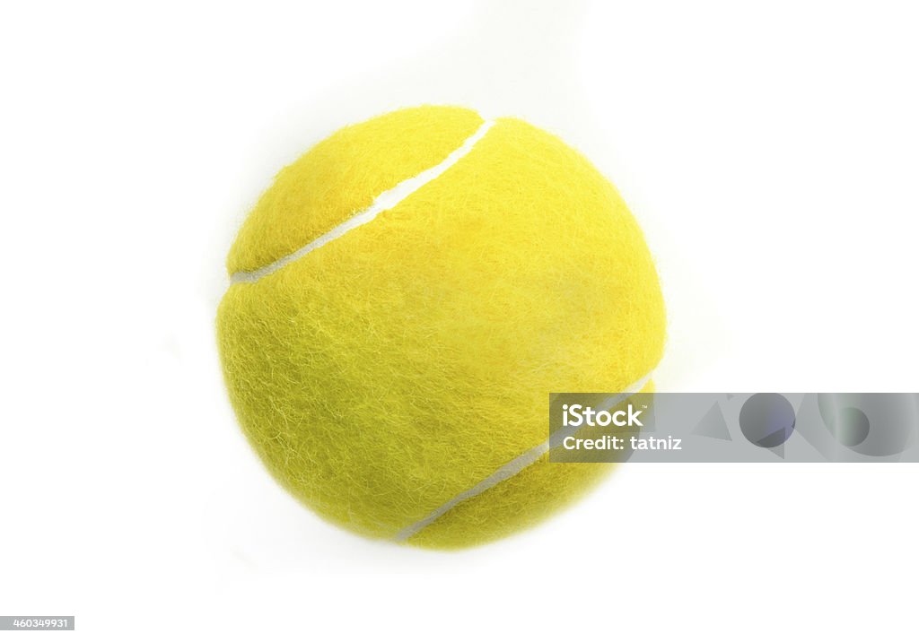 Bola de tenis Aislado en blanco - Foto de stock de Amarillo - Color libre de derechos