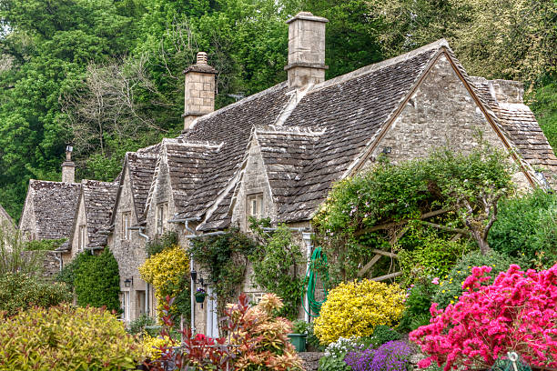 istock Typical Cotswolds gardens in Bibury 460355425