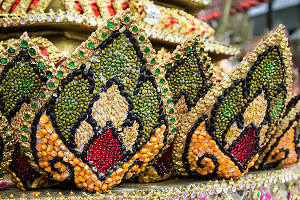 istock Part of Krathong made from seeds, Thai art. 460357559