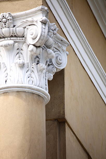 istock Classical pillars with portico detail 460358359