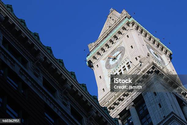 Boston Custom House Späten Nachmittag Stockfoto und mehr Bilder von Aufnahme von unten - Aufnahme von unten, Boston, Außenaufnahme von Gebäuden