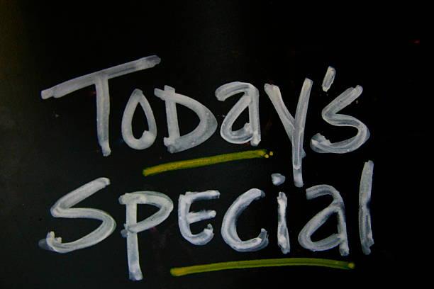 Today's Special Chalkboard Today's Special written on a chalkboard todays special stock pictures, royalty-free photos & images