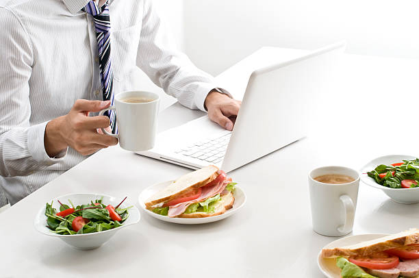 istock Breakfast of businessman 460388335