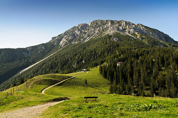 пейзаж у подножия schneeberg, нижняя австрия - wanderurlaub стоковые фото и изображения