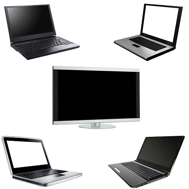ноутбуки с плазме изолированные - complimentary gratis freedom computer keyboard стоковые фото и изображения