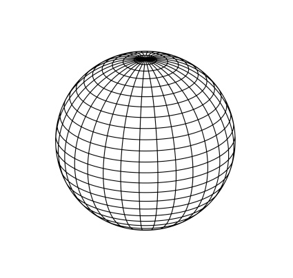 illustration: original globe element sphere on white background