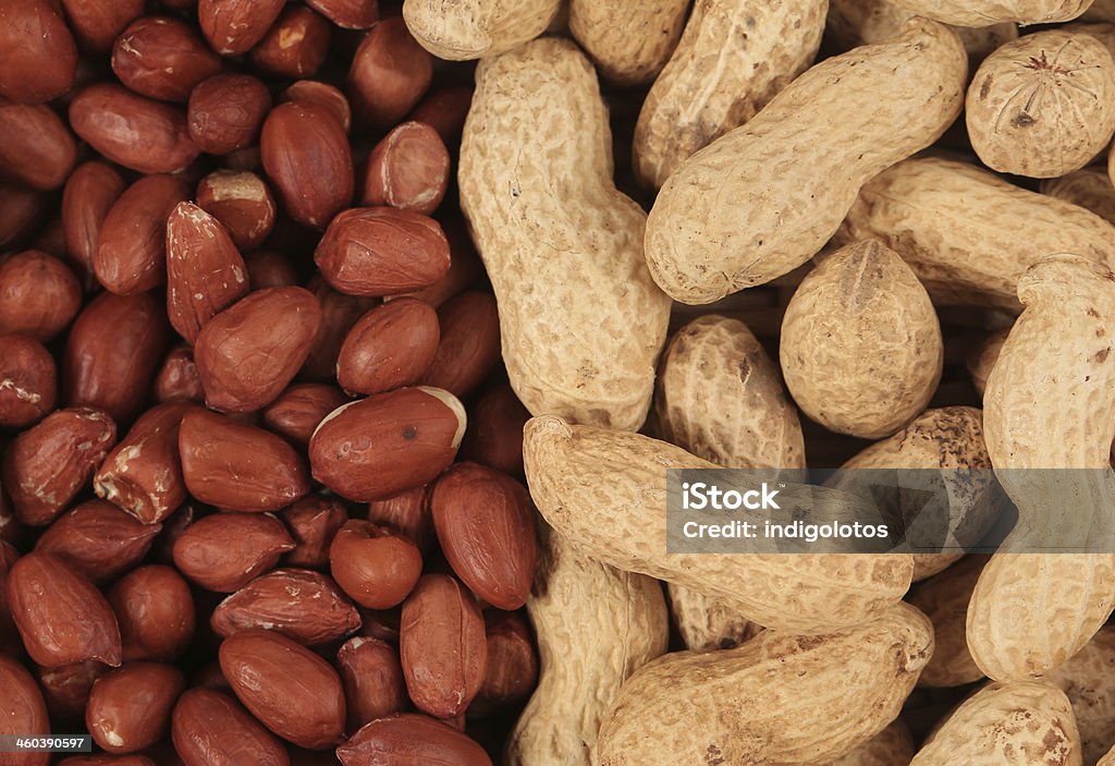 Close up of peeled peanuts. Close up of peeled peanuts. Whole background. Arachis Stock Photo