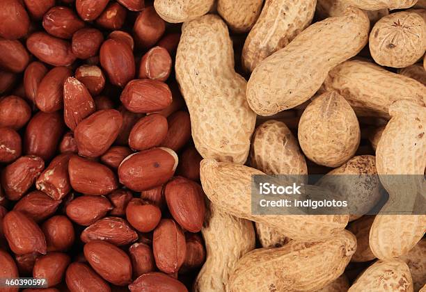 Close Up Of Peeled Peanuts Stock Photo - Download Image Now - Arachis, Brown, Close To