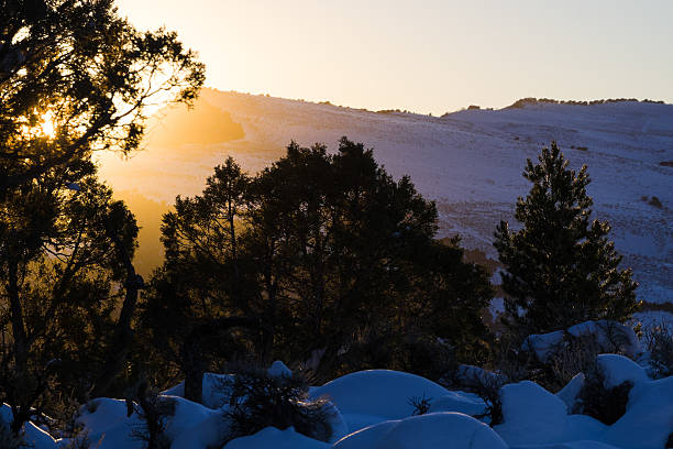 istock Mountain Sunset Landscape in Winter 460410389