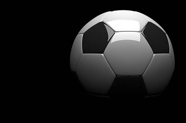 3d Football, Soccer Ball. Isolated on background stock photo