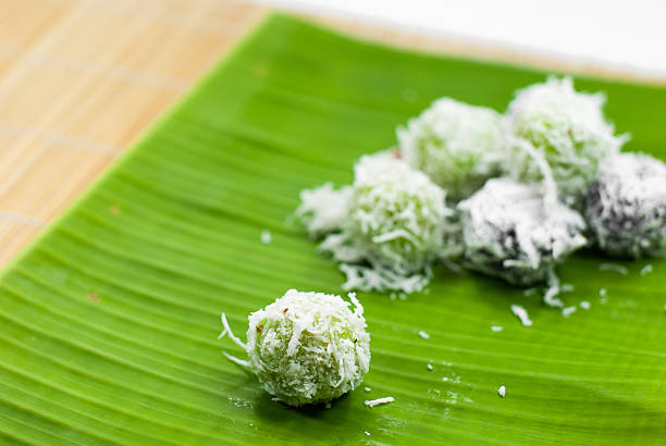 istock Thai dessert sweet boiled ball , roll over the grated coconut 460412923
