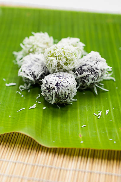 istock Thai dessert sweet boiled ball , roll over the grated coconut 460412931