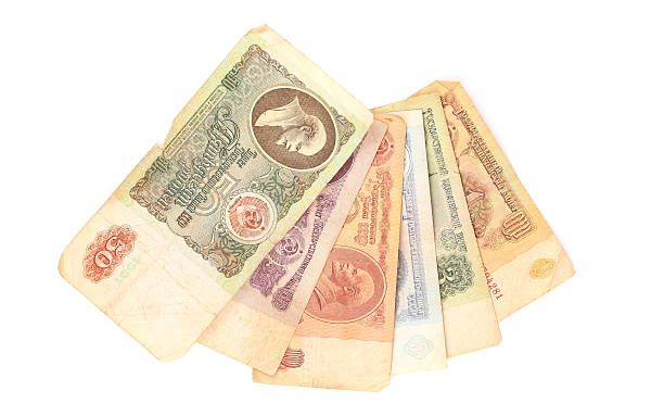 istock Russian bills in form of fan. 460421383