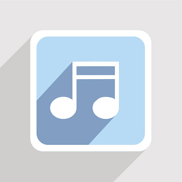 青のアイコンベクトルの灰色の背景。 eps 10 - sheet music musical note music pattern点のイラスト素材／クリップアート素材／マンガ素材／アイコン素材