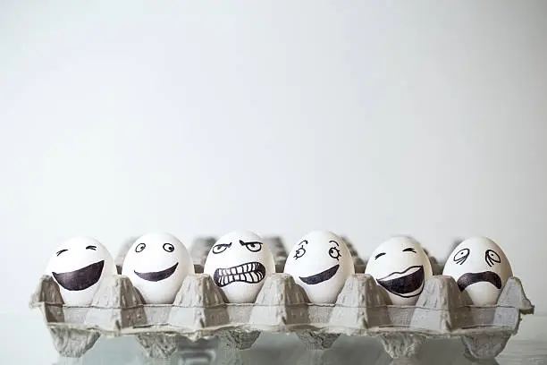 Photo of Row of emoji eggs