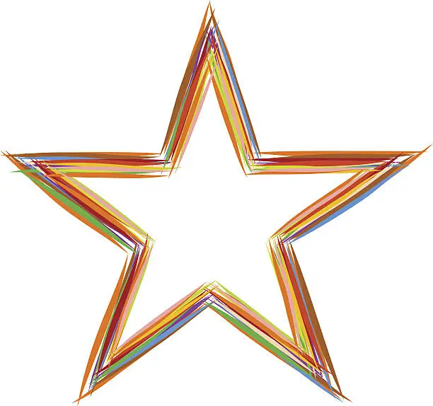 Vector illustration of Colorful star