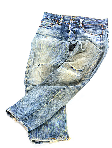 istock old used jeans trousers isolated 460425215