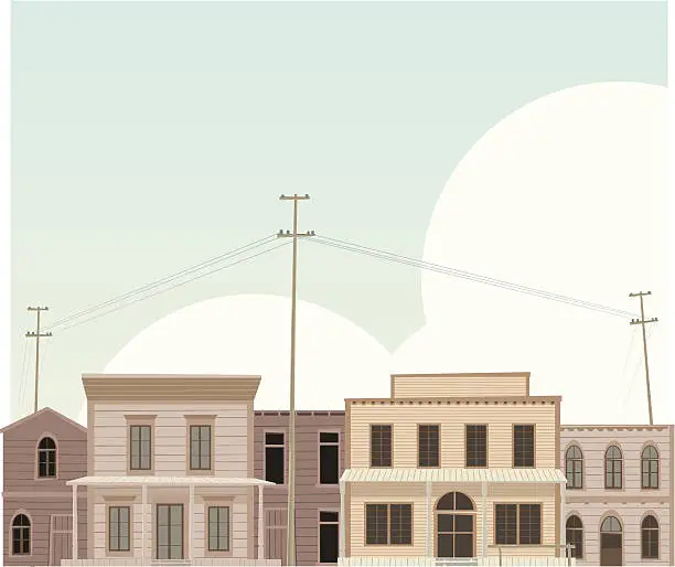 Vector illustration of West town