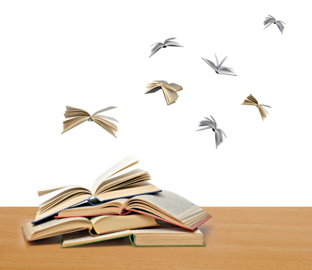 Flying Books Stock Photo - Download Image Now - Book, Flying, Animal Body  Part - iStock