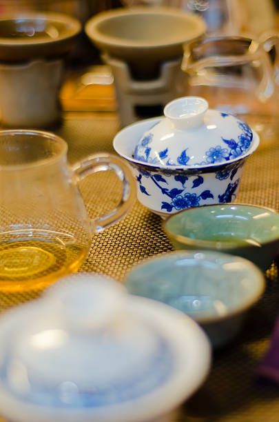 istock Chinese serving tea in a teahouse 460442611