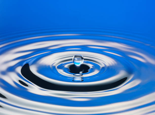 istock Drop hitting surface of water close-up 460450123
