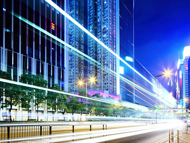 istock Traffic trail in city 460453087