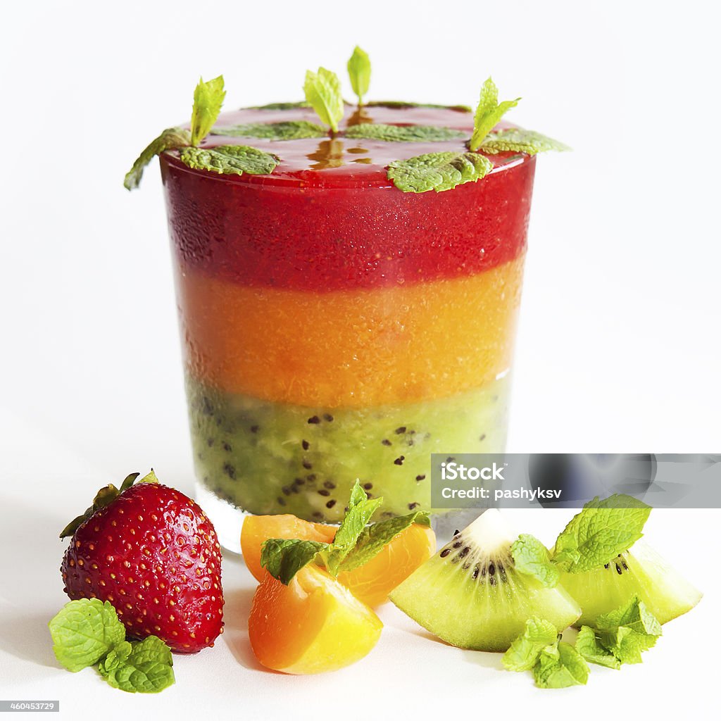 Fruit dessert Juicy, colorful, delicious dessert with fruit for all Apricot Stock Photo