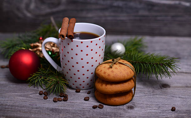istock Coffee and cookies for Christmas morning 460454755