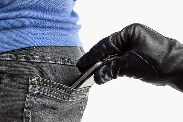 istock Phone thief stealing a woman 460457519
