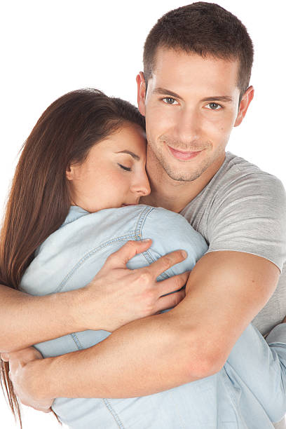 istock Closeup of young couple embraced 460474047