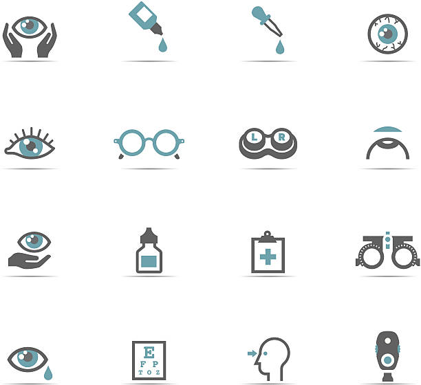 Icon Set, Optometry Icon Set, Optometry on white background, made in adobe Illustrator (vector) optometrist stock illustrations
