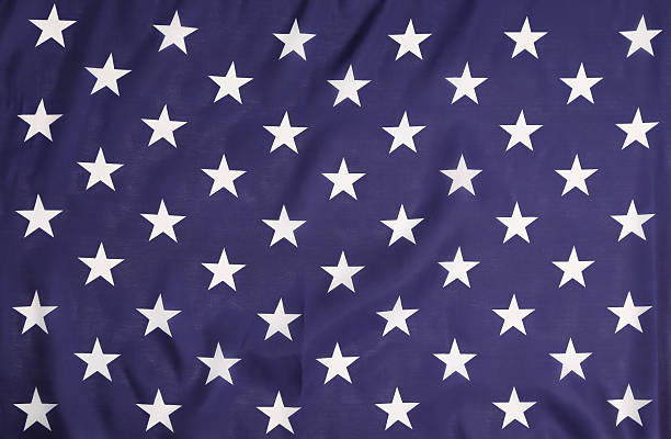 istock American flag with white stars. 460484931