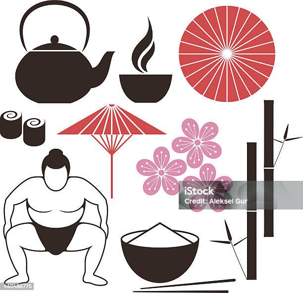 Japanese Culture Stock Illustration - Download Image Now - Tea Ceremony, Oriental Cherry Tree, Vector