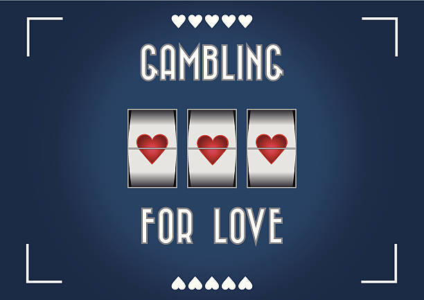 Gambling for love vector art illustration