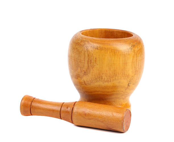 istock Wooden mortar with pestle. 460491445