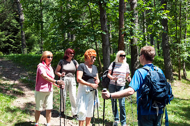 istock Nordic walking in park 460494731